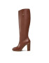 Tommy Hilfiger Kozačky Feminine Th Hardware Longboot FW0FW07541 Hnědá - Pepit.cz