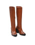 Tommy Hilfiger Kozačky Th Flag Stud Longboot FW0FW05949 Hnědá - Pepit.cz