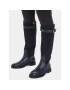 Tommy Hilfiger Kozačky ve vojenském stylu Casual Essential Belt Longboot FW0FW07480 Modrá - Pepit.cz