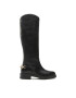 Tommy Hilfiger Kozačky ve vojenském stylu Twist Flat Longboot FW0FW07057 Černá - Pepit.cz