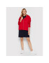 Tommy Hilfiger Mikina Full Zip WW0WW32304 Červená Relaxed Fit - Pepit.cz