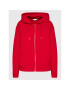 Tommy Hilfiger Mikina Full Zip WW0WW32304 Červená Relaxed Fit - Pepit.cz