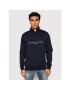 Tommy Hilfiger Mikina Logo Mockneck MW0MW20954 Tmavomodrá Regular Fit - Pepit.cz