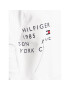 Tommy Hilfiger Mikina Off Placement Text MW0MW29303 Bílá Regular Fit - Pepit.cz