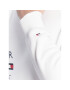 Tommy Hilfiger Mikina Off Placement Text MW0MW29303 Bílá Regular Fit - Pepit.cz