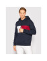 Tommy Hilfiger Mikina Structure Flag MW0MW28528 Tmavomodrá Regular Fit - Pepit.cz