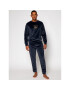 Tommy Hilfiger Mikina Track Ls Velour UM0UM01935 Tmavomodrá Regular Fit - Pepit.cz