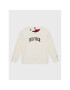 Tommy Hilfiger Mikina Varsity KB0KB07661 Écru Regular Fit - Pepit.cz