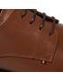 Tommy Hilfiger Polobotky Embossed Leather Shoe FM0FM03952 Hnědá - Pepit.cz