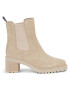 Tommy Hilfiger Polokozačky Essential Midheel Suede Bootie FW0FW07522 Béžová - Pepit.cz