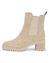 Tommy Hilfiger Polokozačky Essential Midheel Suede Bootie FW0FW07522 Béžová - Pepit.cz