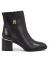 Tommy Hilfiger Polokozačky Feminine Th Hardware Mid Bootie FW0FW07539 Černá - Pepit.cz