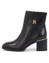 Tommy Hilfiger Polokozačky Feminine Th Hardware Mid Bootie FW0FW07539 Černá - Pepit.cz