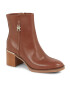 Tommy Hilfiger Polokozačky Feminine Th Hardware Mid Bootie FW0FW07539 Hnědá - Pepit.cz