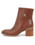 Tommy Hilfiger Polokozačky Feminine Th Hardware Mid Bootie FW0FW07539 Hnědá - Pepit.cz