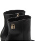 Tommy Hilfiger Polokozačky High Heel Leather Boot FW0FW06769 Černá - Pepit.cz