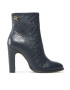 Tommy Hilfiger Polokozačky High Heel Leather Monogram Boot FW0FW06770 Tmavomodrá - Pepit.cz