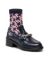 Tommy Hilfiger Polokozačky Monogram Bootie FW0FW06823 Tmavomodrá - Pepit.cz