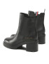 Tommy Hilfiger Polokozačky Outdoor Chelsea Mid Heel Boot FW0FW06737 Černá - Pepit.cz