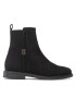 Tommy Hilfiger Polokozačky Th Essentials Flat Boot FW0FW06740 Černá - Pepit.cz