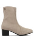 Tommy Hilfiger Polokozačky Th Feminine City Suede Bootie FW0FW07536 Béžová - Pepit.cz