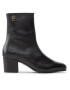 Tommy Hilfiger Polokozačky Th Hardware Bootie Leather FW0FW06760 Černá - Pepit.cz