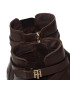 Tommy Hilfiger Polokozačky Th Hardware On Belt Flat Boot FW0FW05967 Hnědá - Pepit.cz