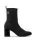 Tommy Hilfiger Polokozačky Th Logo High Heel Sock Boot FW0FW06539 Černá - Pepit.cz