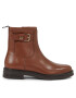 Tommy Hilfiger Polokozačky Thermo Leather Belt Bootie FW0FW07479 Hnědá - Pepit.cz