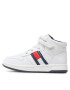 Tommy Hilfiger Sneakersy High Top Lace-Up/Velcro Sneaker T3B9-32476-1351 S Bílá - Pepit.cz