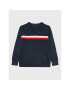 Tommy Hilfiger Svetr Essential Global Stripe KB0KB07826 M Tmavomodrá Regular Fit - Pepit.cz