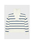 Tommy Hilfiger Svetr Half Zip-Up Stripe KG0KG06669 Bílá Regular Fit - Pepit.cz