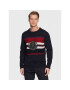 Tommy Hilfiger Svetr Seasonal Crest Stripe MW0MW29050 Tmavomodrá Relaxed Fit - Pepit.cz