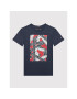 Tommy Hilfiger T-Shirt Tape Artwork KB0KB07463 D Tmavomodrá Regular Fit - Pepit.cz