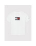 Tommy Hilfiger T-Shirt Tape Graphic KN0KN01430 Bílá Regular Fit - Pepit.cz