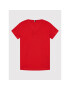 Tommy Hilfiger T-Shirt Tape Graphic Tee KB0KB07282 D Červená Regular Fit - Pepit.cz