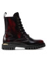 Tommy Hilfiger Turistická obuv Polished Leather Lace Up Boot FW0FW06008 Černá - Pepit.cz