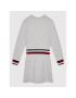 Tommy Hilfiger Úpletové šaty Global Stripe KG0KG06215 M Šedá Regular Fit - Pepit.cz