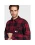 Tommy Jeans Bunda pro přechodné období Sherpa Flannel DM0DM15132 Bordó Regular Fit - Pepit.cz