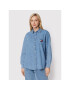 Tommy Jeans džínová košile Chambray Badge DW0DW13713 Modrá Boyfriend Fit - Pepit.cz