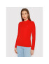 Tommy Jeans Halenka Rib Mock Neck DW0DW12014 Červená Slim Fit - Pepit.cz