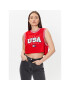 Tommy Jeans Halenka USA Basketball DW0DW15304 Červená Cropped Fit - Pepit.cz