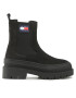 Tommy Jeans Kotníková obuv s elastickým prvkem Womens Chelsea Foxing Boot EN0EN01921 Černá - Pepit.cz