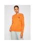 Tommy Jeans Mikina Badge Crew DW0DW07786 Oranžová Regular Fit - Pepit.cz