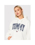 Tommy Jeans Mikina Collegiate DW0DW12102 Bílá Relaxed Fit - Pepit.cz