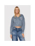 Tommy Jeans Mikina Super Crop College Logo DW0DW11766 Modrá Relaxed Fit - Pepit.cz