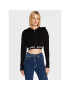 Tommy Jeans Mikina Waistand DW0DW14266 Černá Cropped Fit - Pepit.cz