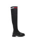 Tommy Jeans Mušketýrky Knit Overknee Boot EN0EN01830 Černá - Pepit.cz