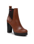 Tommy Jeans Polokozačky Essential High Heel Boot EN0EN02045 Hnědá - Pepit.cz