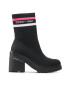 Tommy Jeans Polokozačky Knitted Boot EN0EN02061 Černá - Pepit.cz